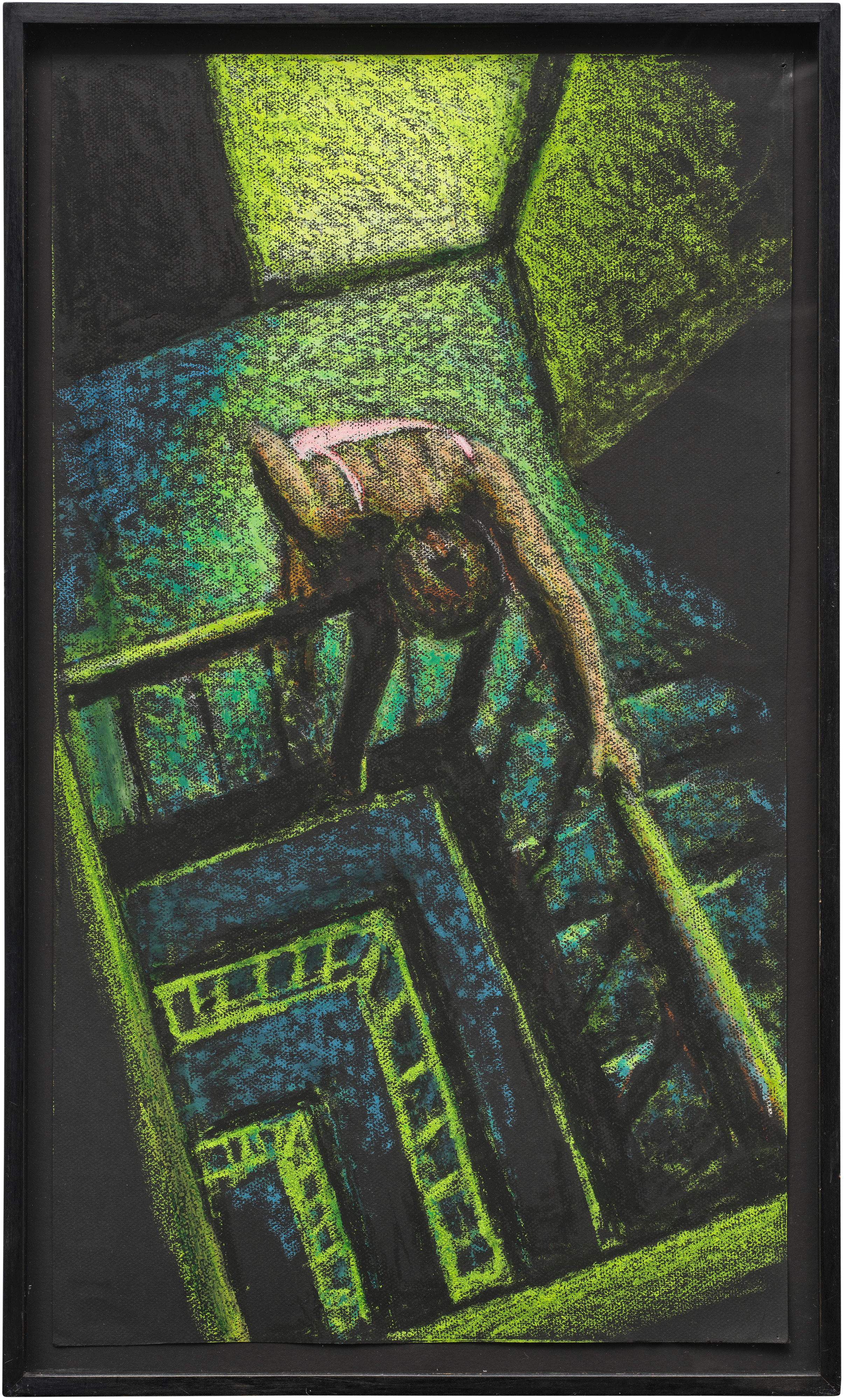 Jane Dickson - Woman on Stairs - Framed