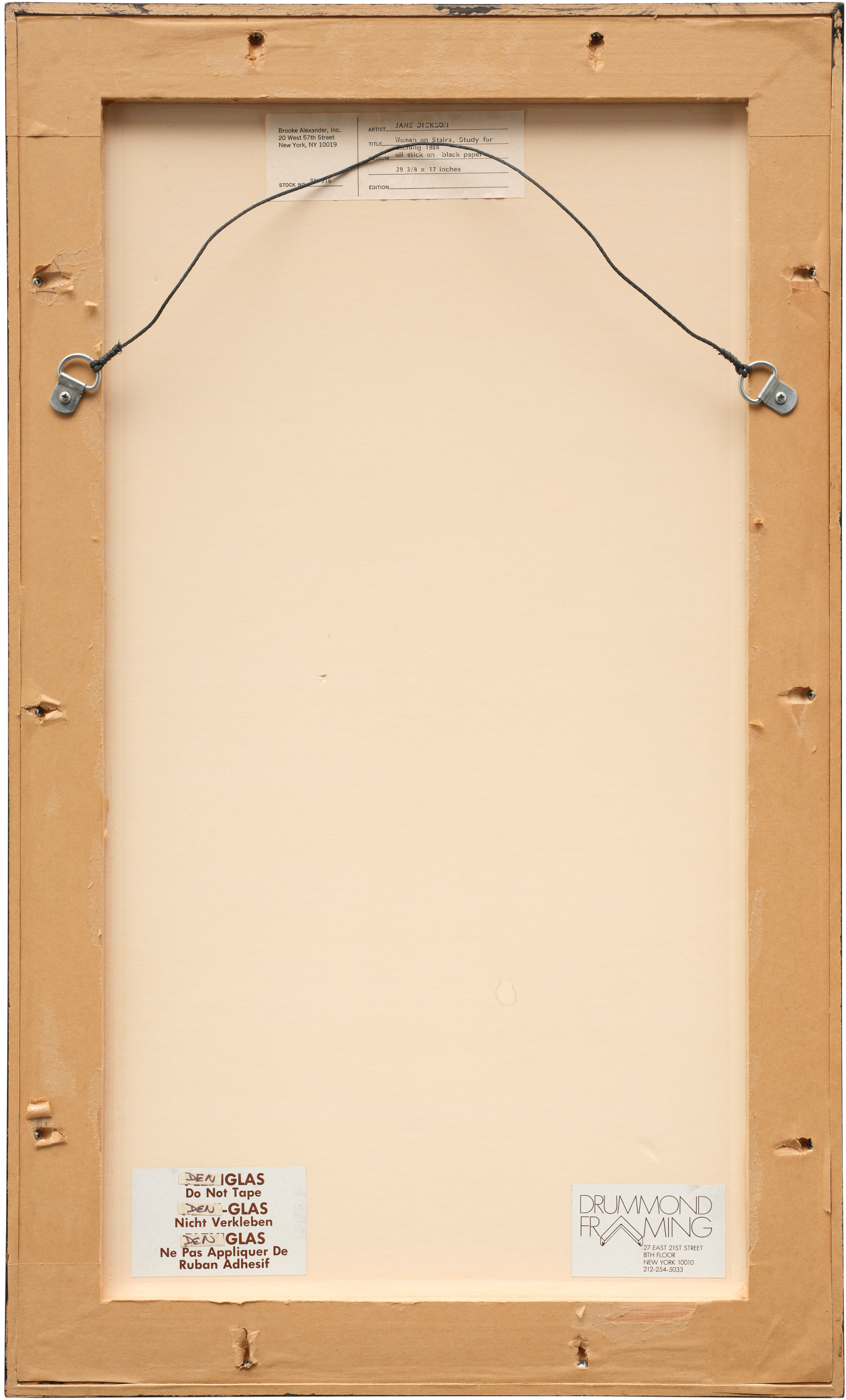 Jane Dickson - Woman on Stairs - Signature