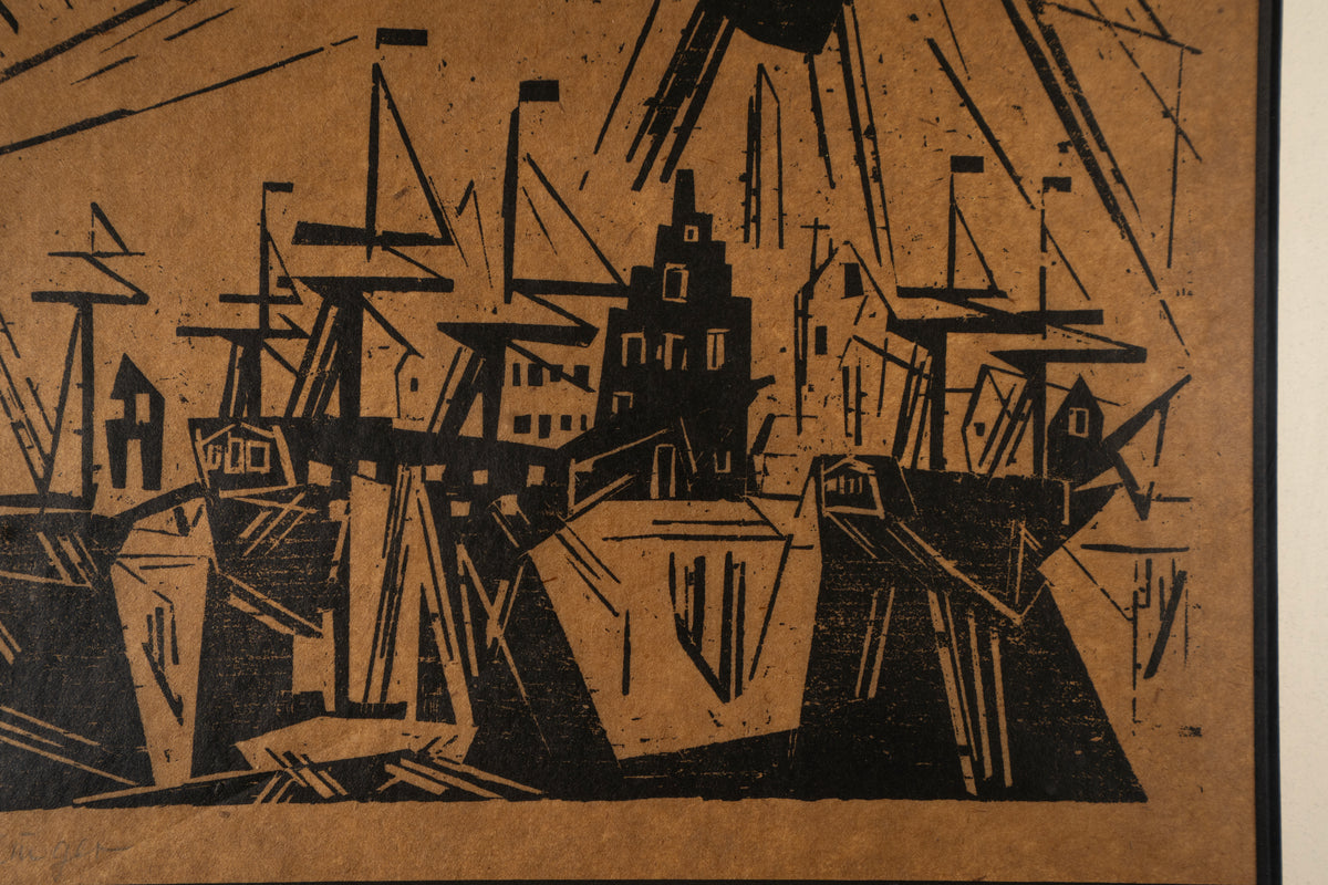 Lyonel Feininger - Schiffe am Hafenquai