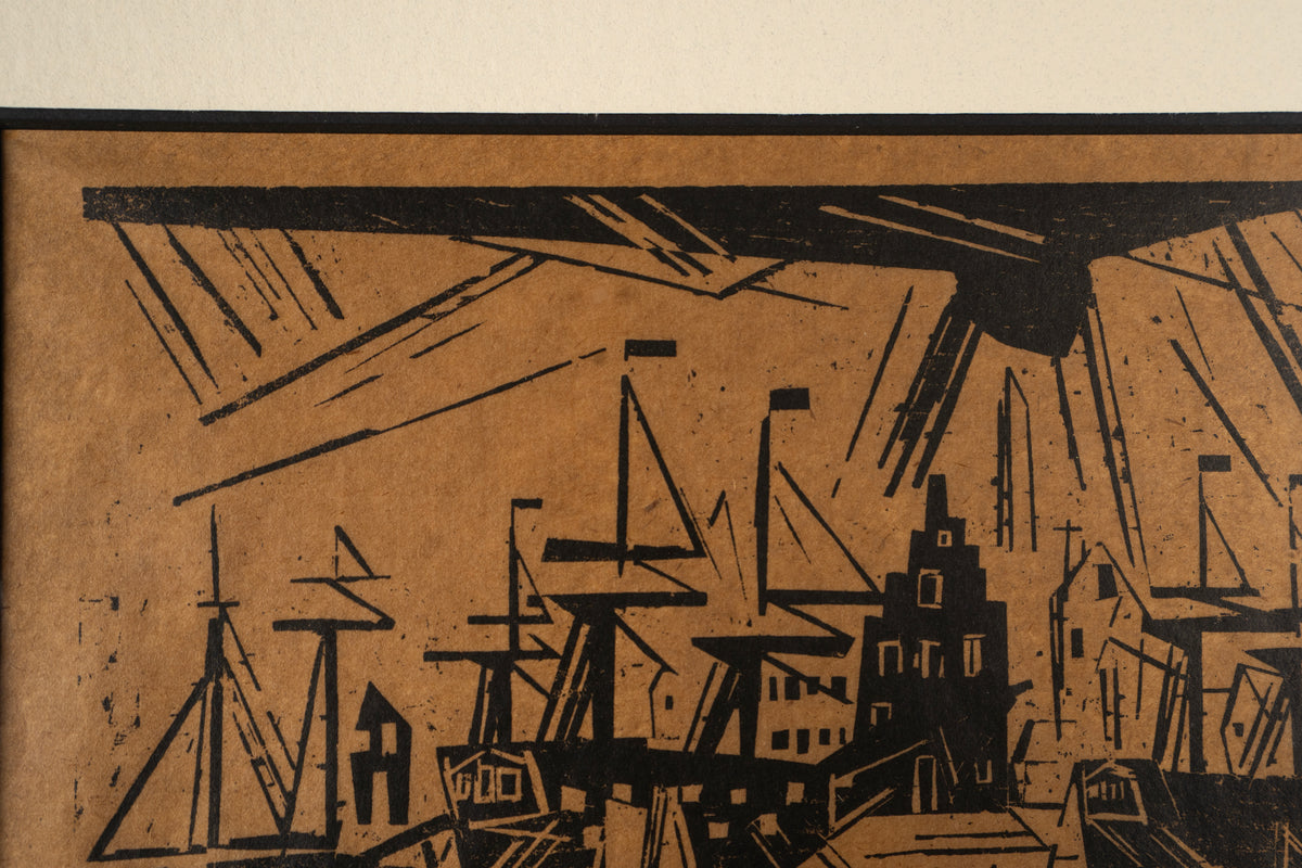 Lyonel Feininger - Schiffe am Hafenquai