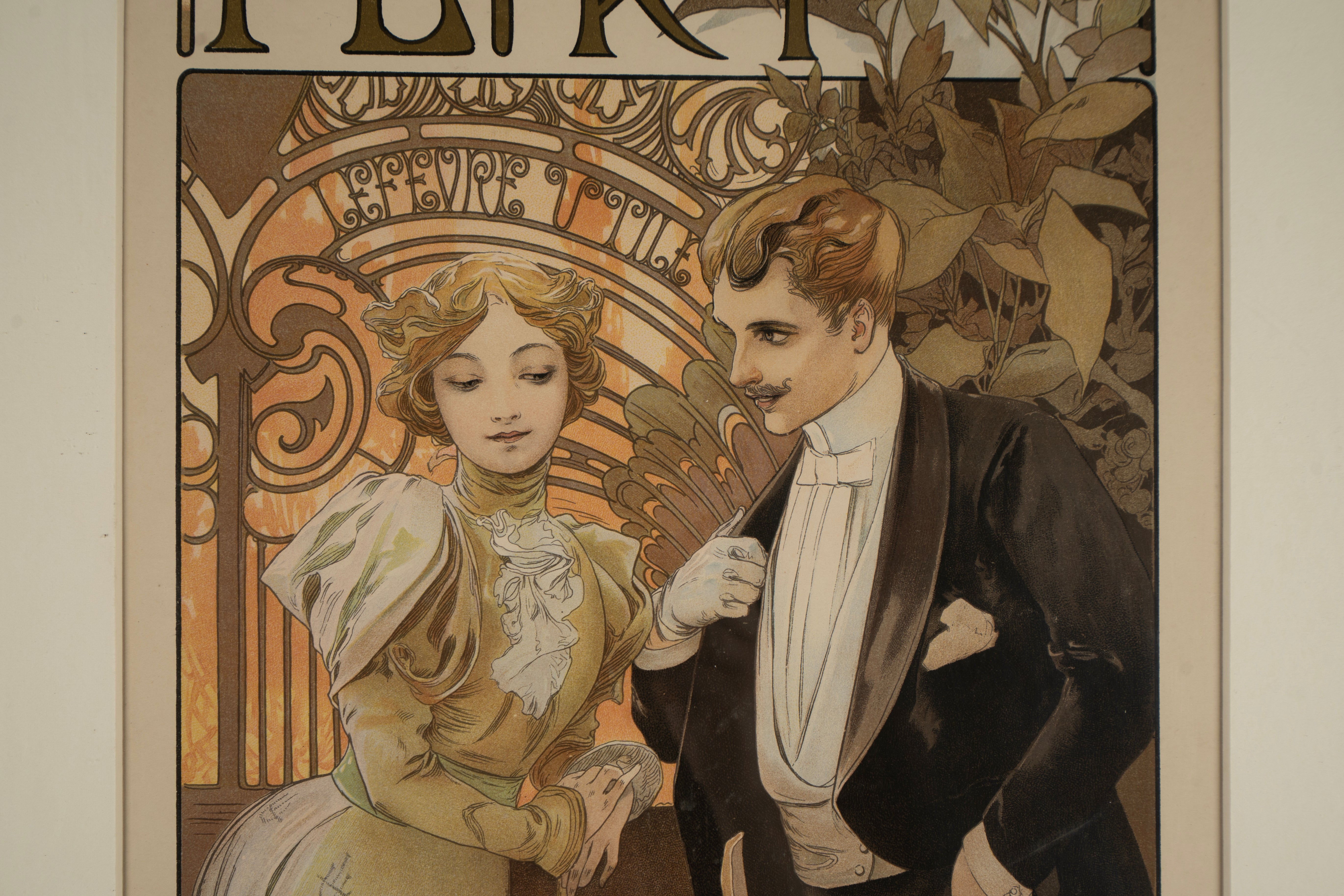 Alphonse Mucha - Flirt