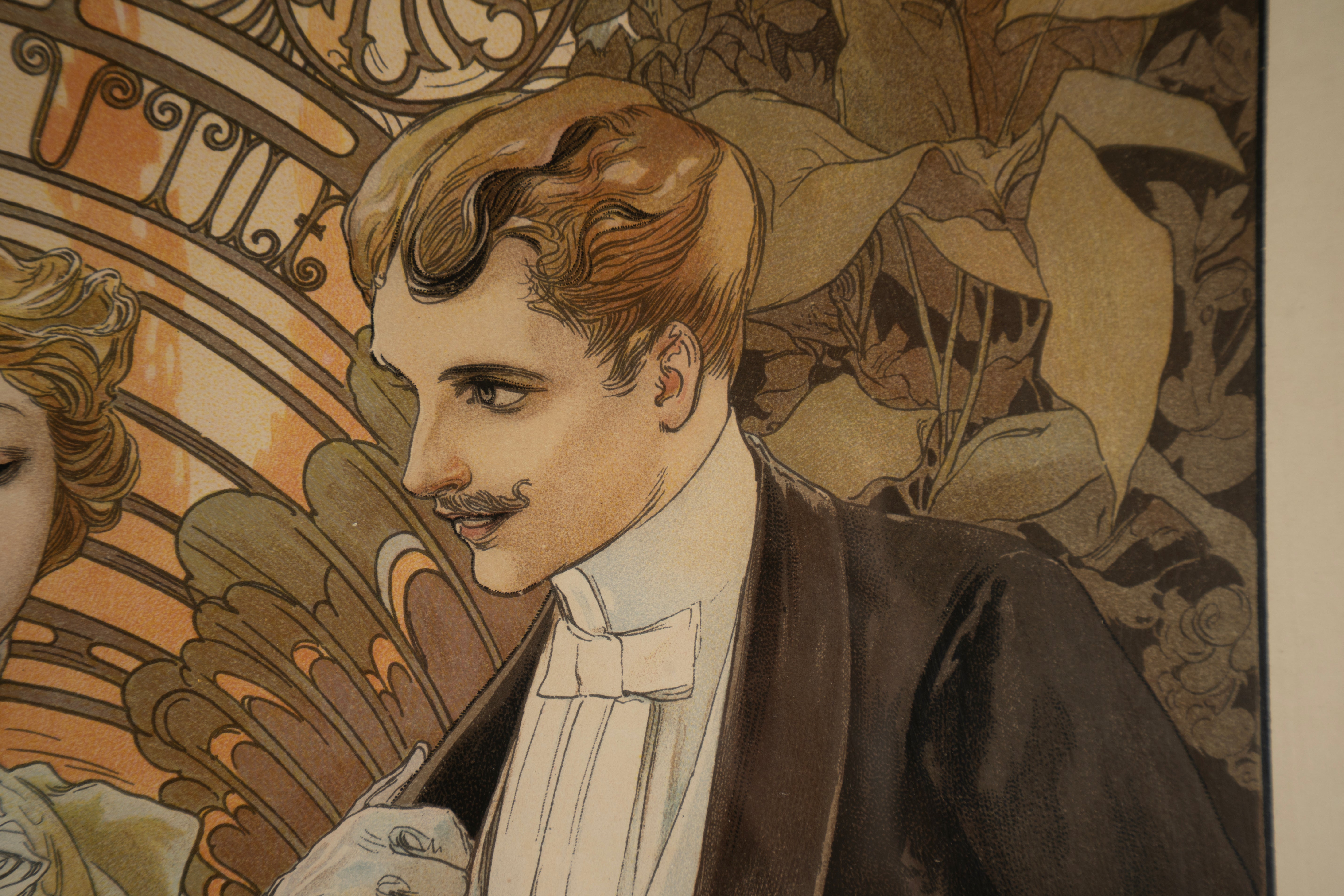 Alphonse Mucha - Flirt