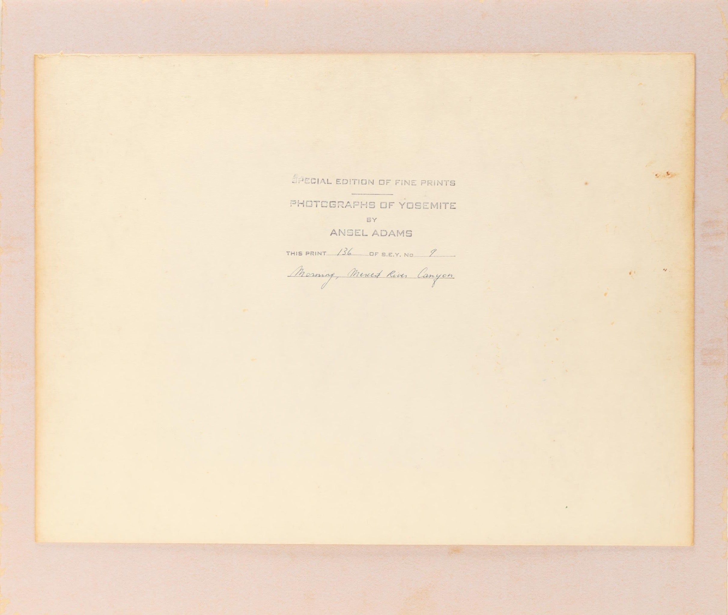 Ansel Adams - Morning, Merced River Canyon