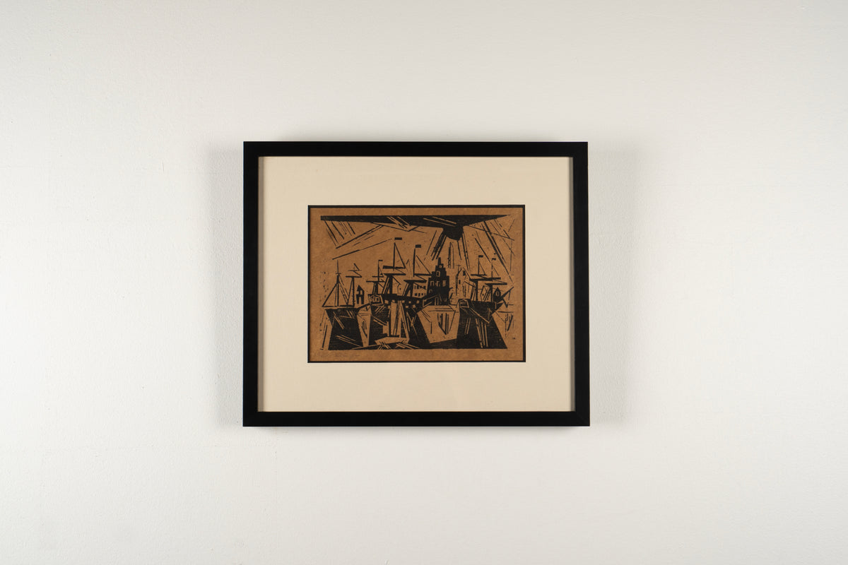 Lyonel Feininger - Schiffe am Hafenquai