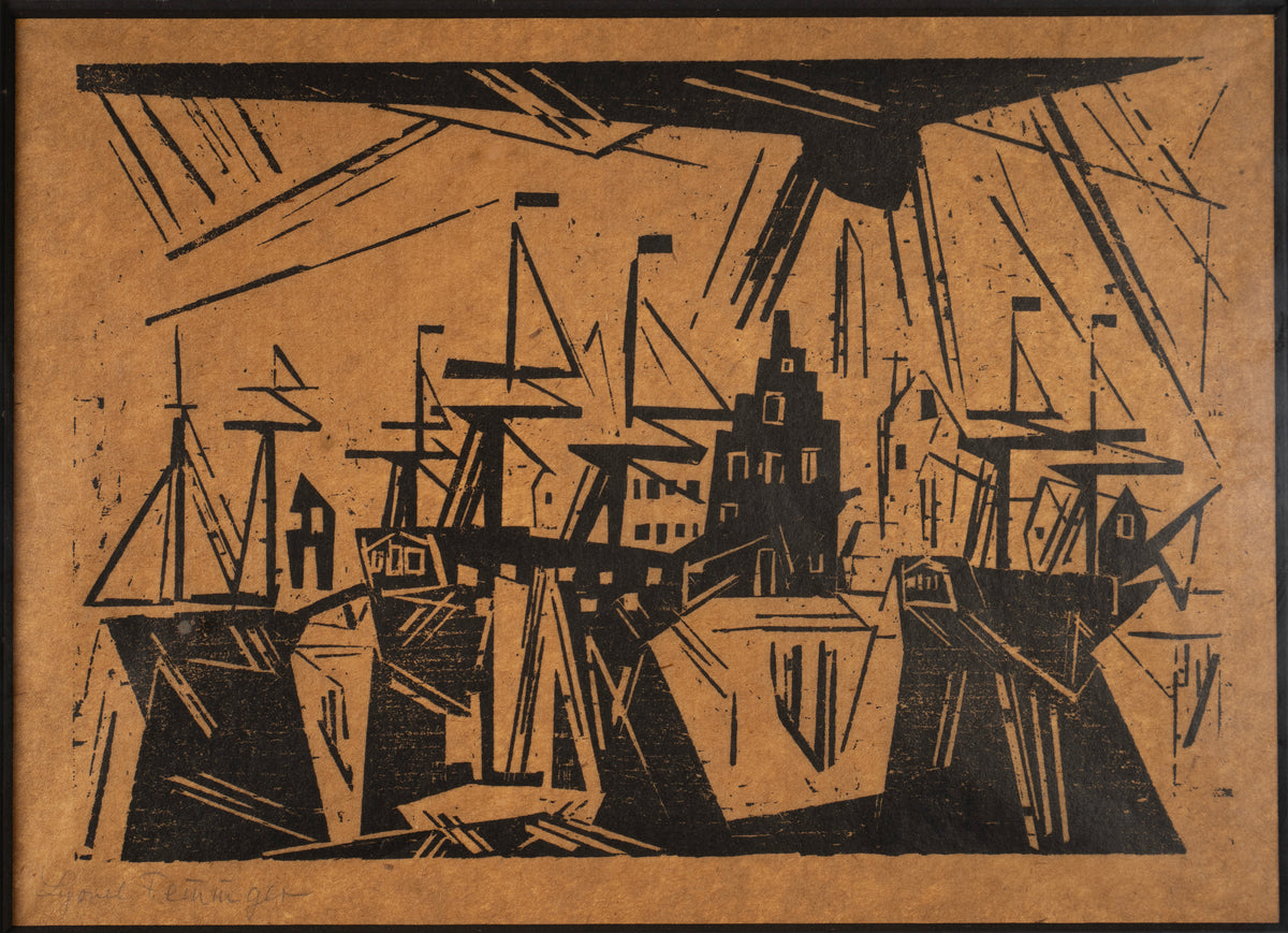 Lyonel Feininger - Schiffe am Hafenquai
