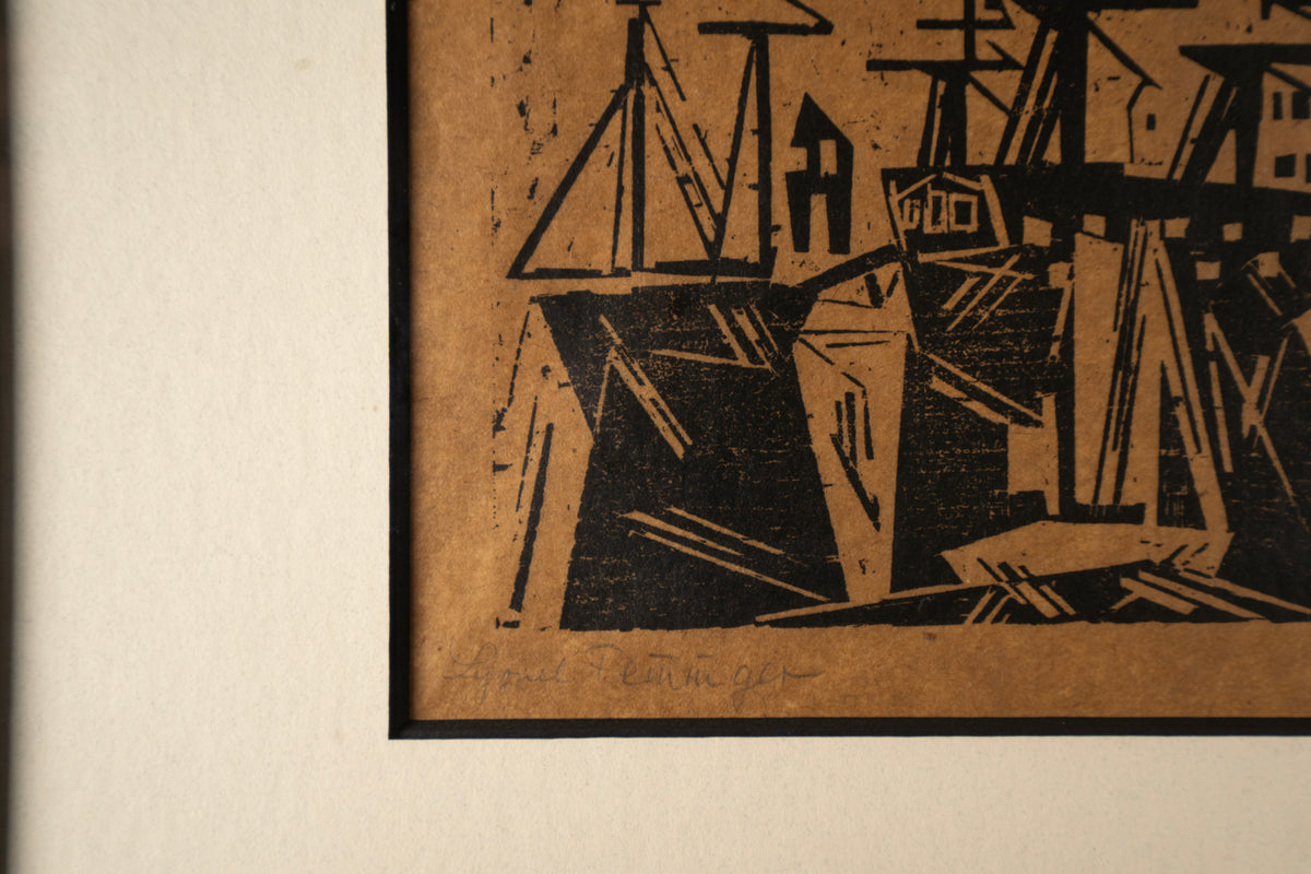 Lyonel Feininger - Schiffe am Hafenquai