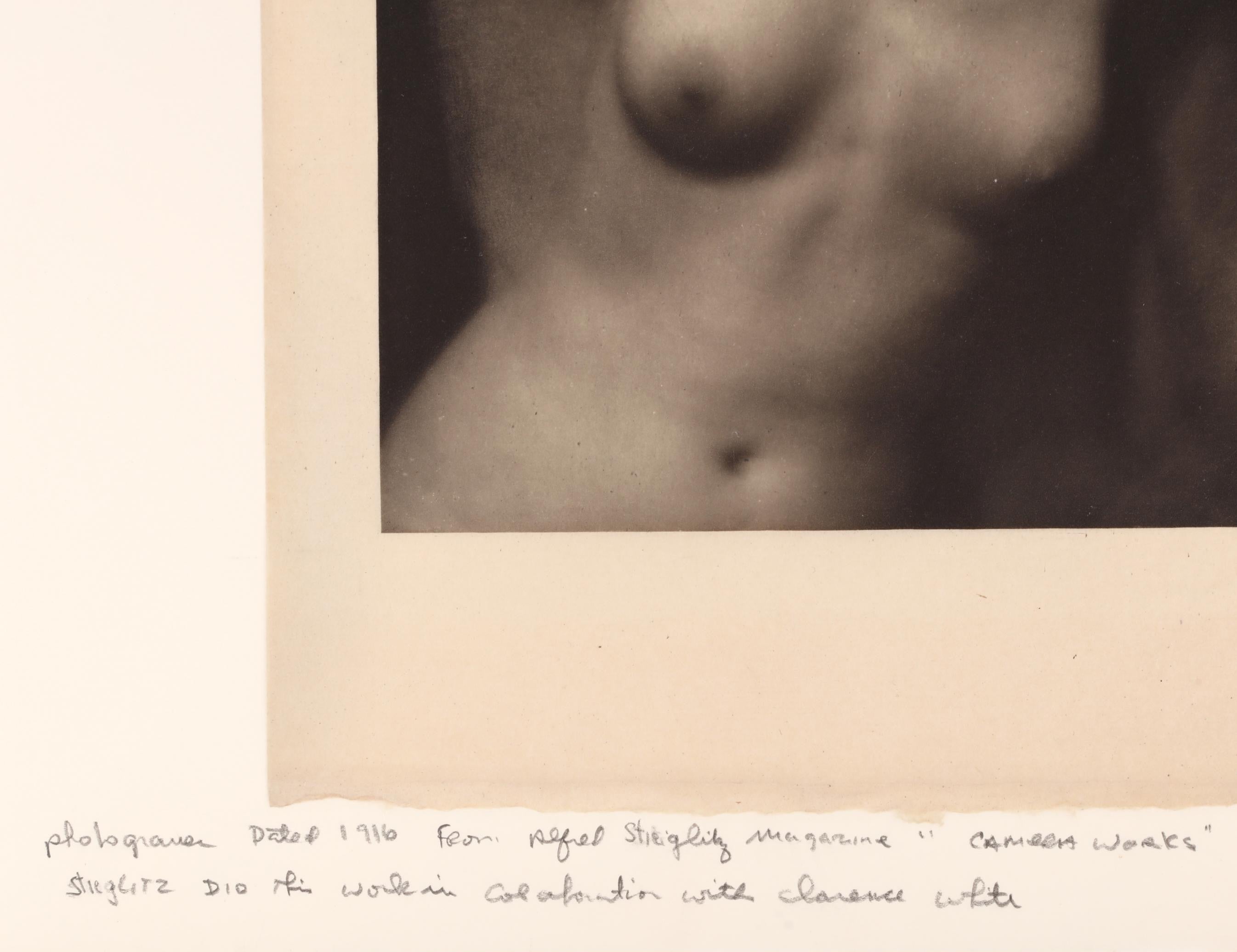 Alfred Stieglitz - Torso, Miss Thompson - Signature